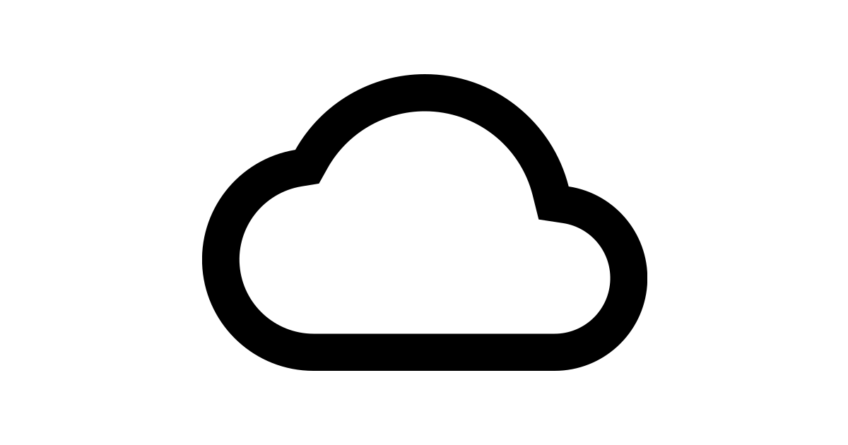 Cloud Outline Free Vector Icon Iconbolt