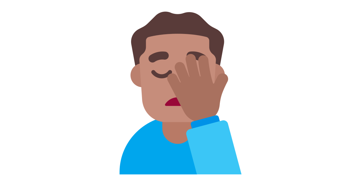 Man Facepalming Medium Free Vector Icon Iconbolt