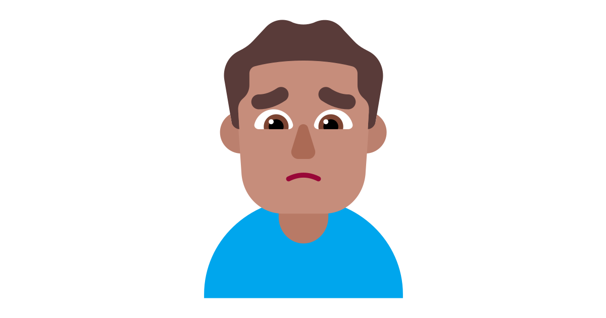 Man Frowning Medium Free Vector Icon Iconbolt