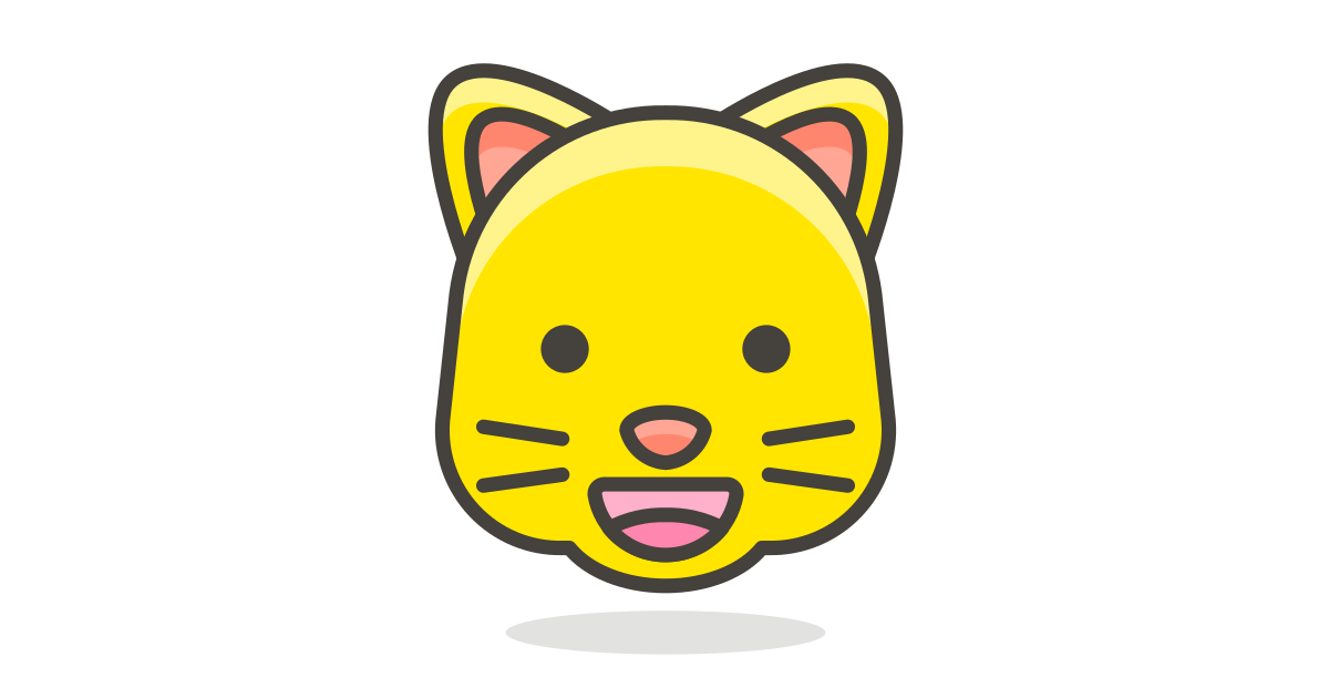 Grinning Cat Face Free Vector Icon Iconbolt