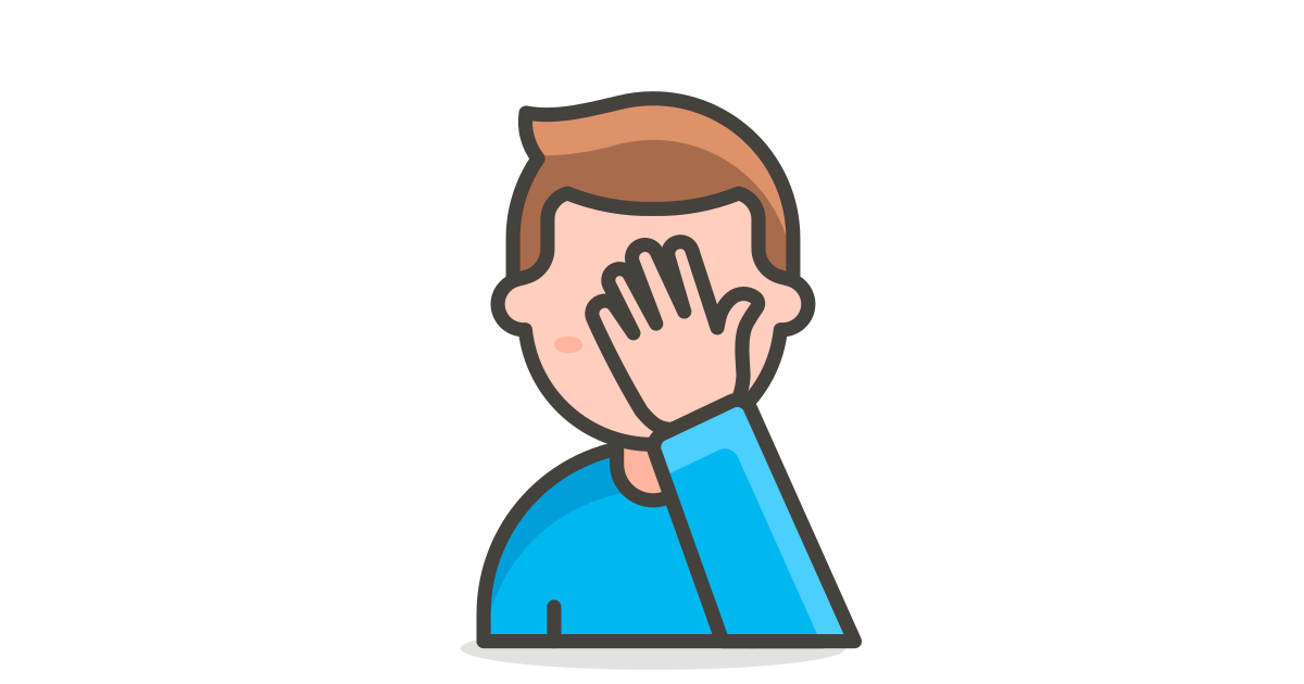 Man Facepalming Free Vector Icon Iconbolt