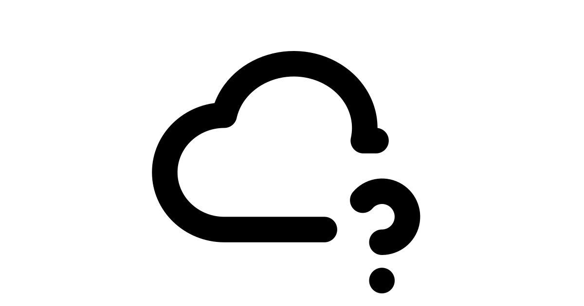 Cloud Question Free Vector Icon Iconbolt