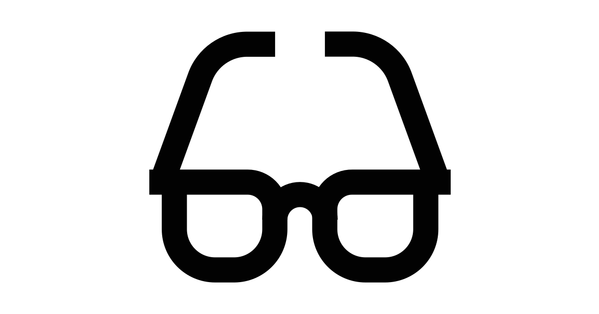 Glasses free vector icon - Iconbolt