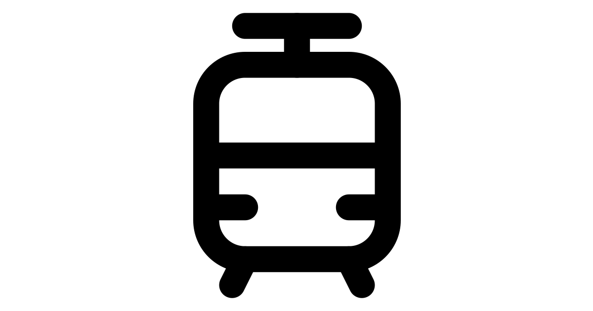 Tram train transport free vector icon - Iconbolt