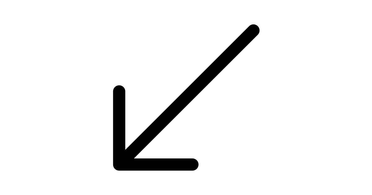 Arrow down left free vector icon - Iconbolt