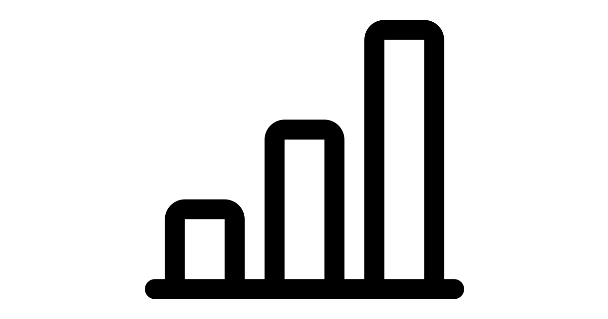 Bar chart line free vector icon - Iconbolt