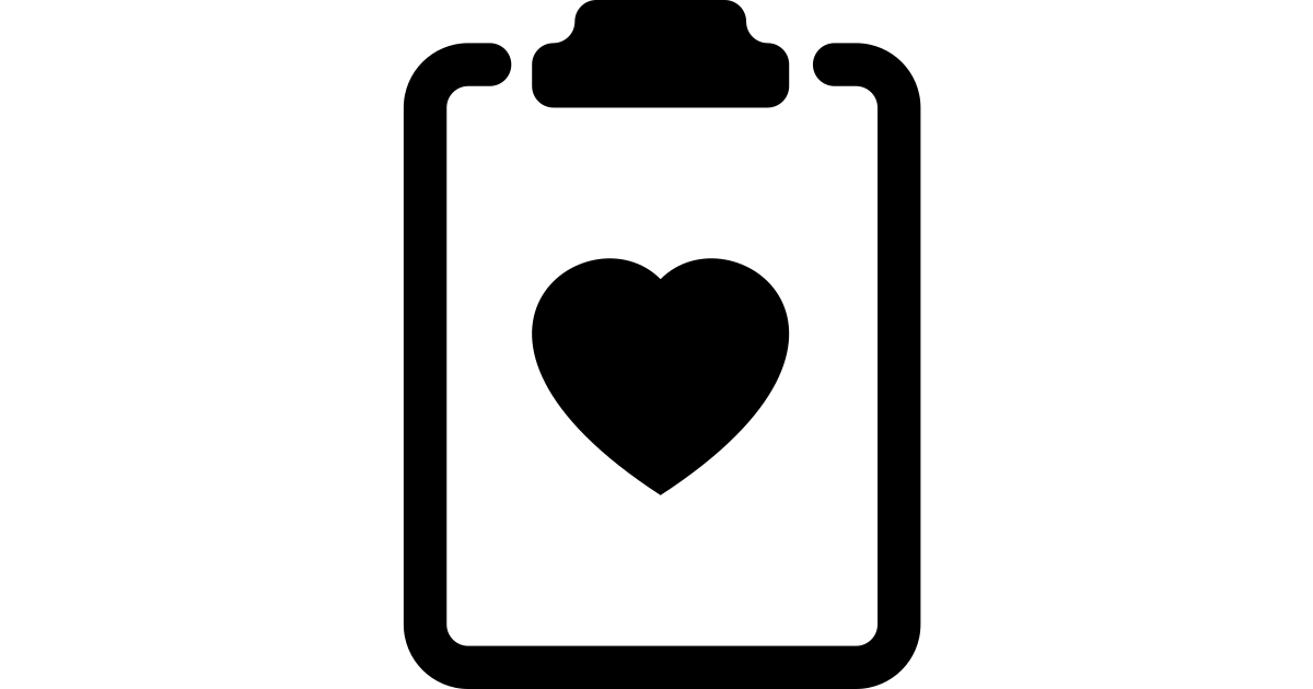 Clipboard Heart Free Vector Icon Iconbolt