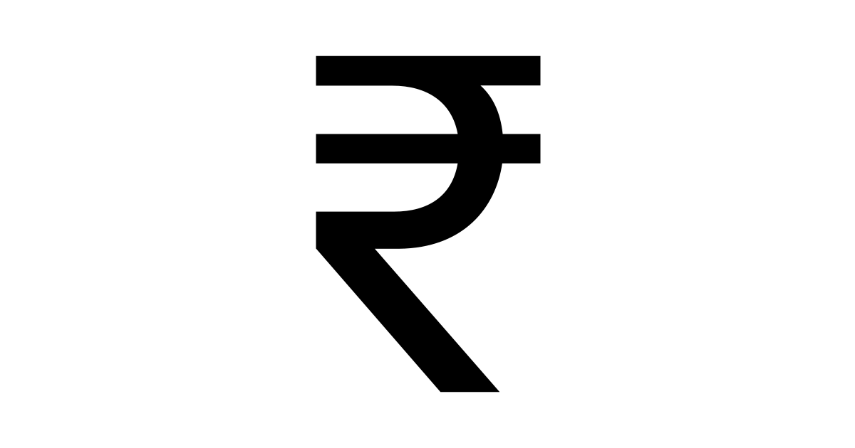 Currency rupee free vector icon - Iconbolt