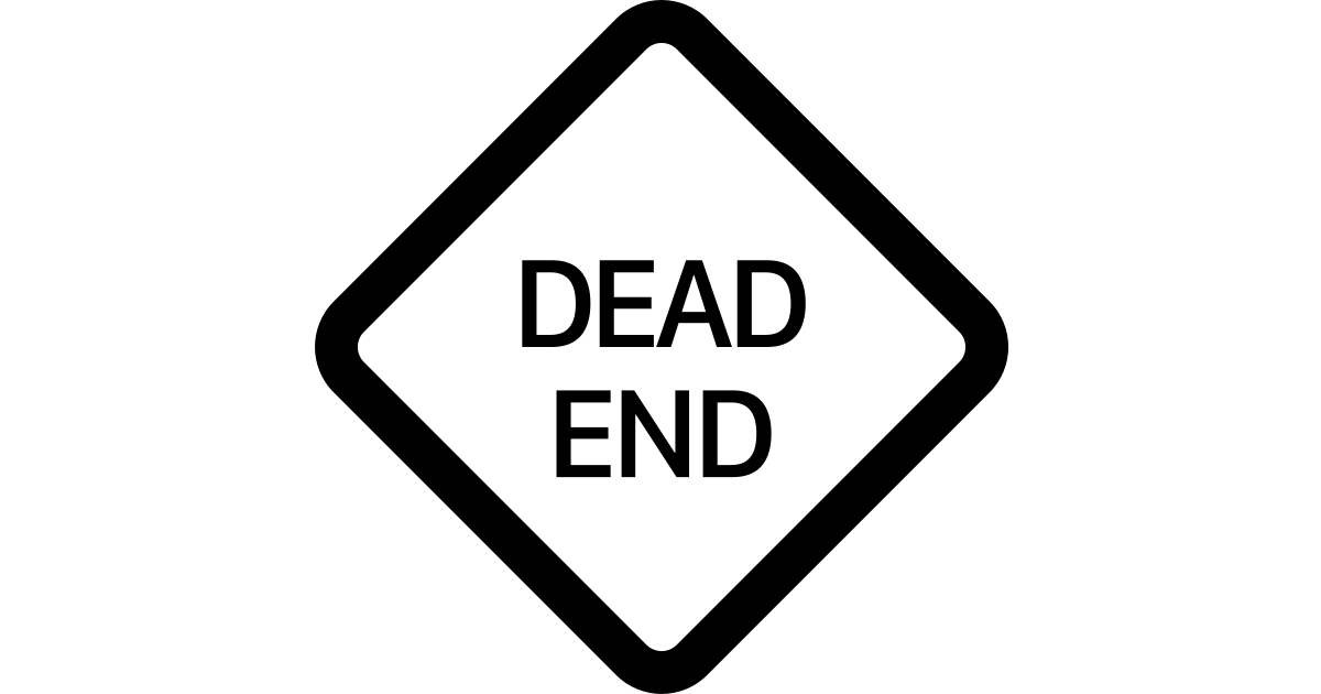 Sign dead end free vector icon - Iconbolt