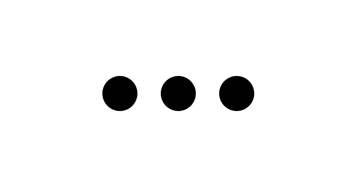  A screenshot of three black dots, representing the "more" button on a Facebook post, with the text "delete" underneath.