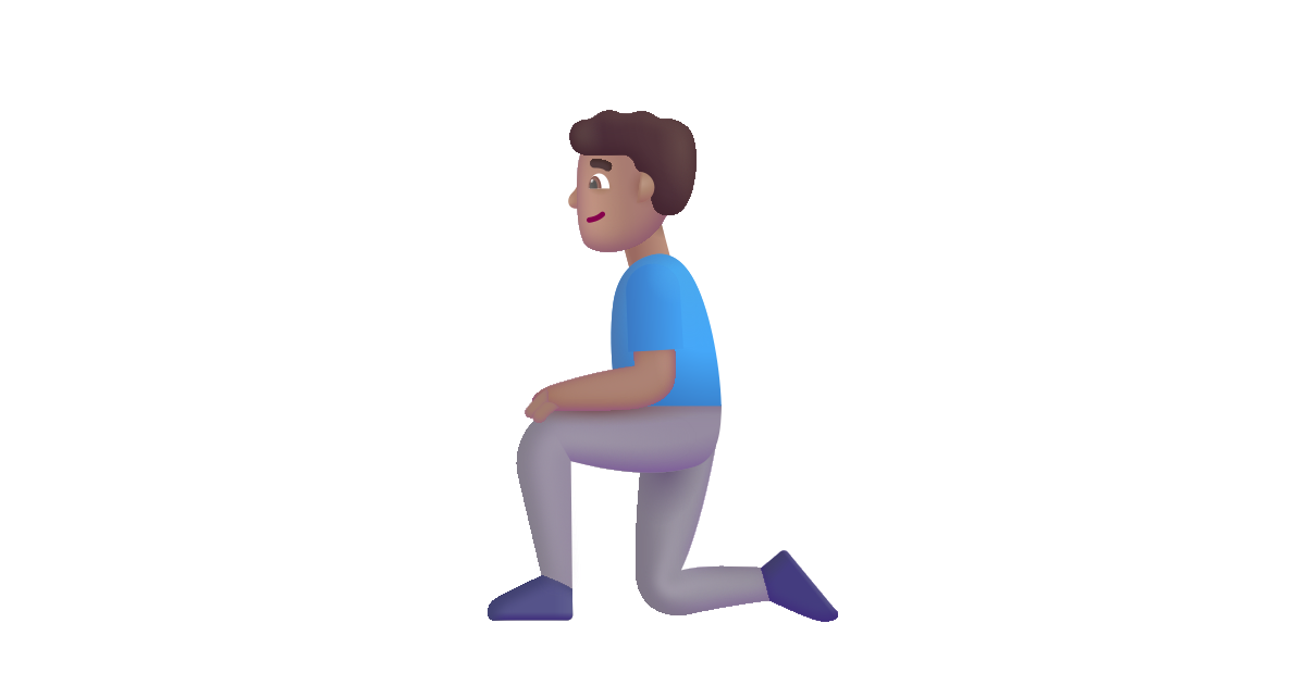 Man kneeling medium free vector icon - Iconbolt