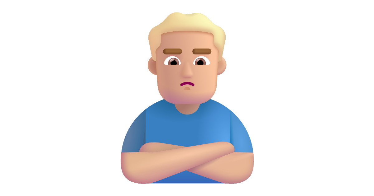 Man Pouting Medium Light Free Vector Icon Iconbolt