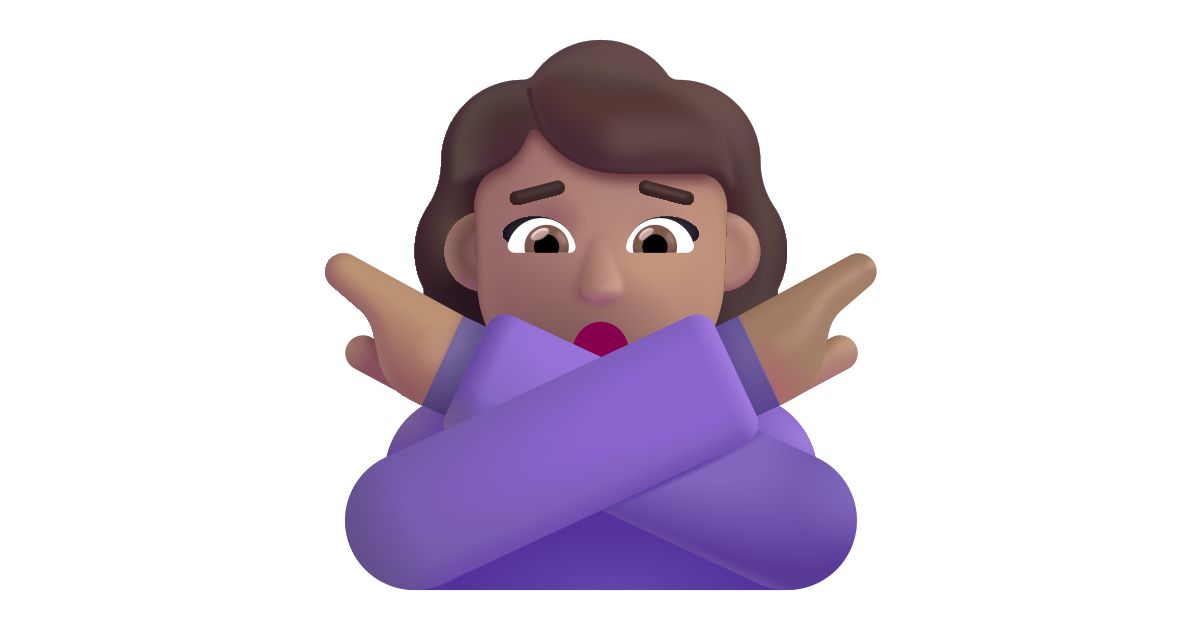 Woman Gesturing No Medium Free Vector Icon Iconbolt