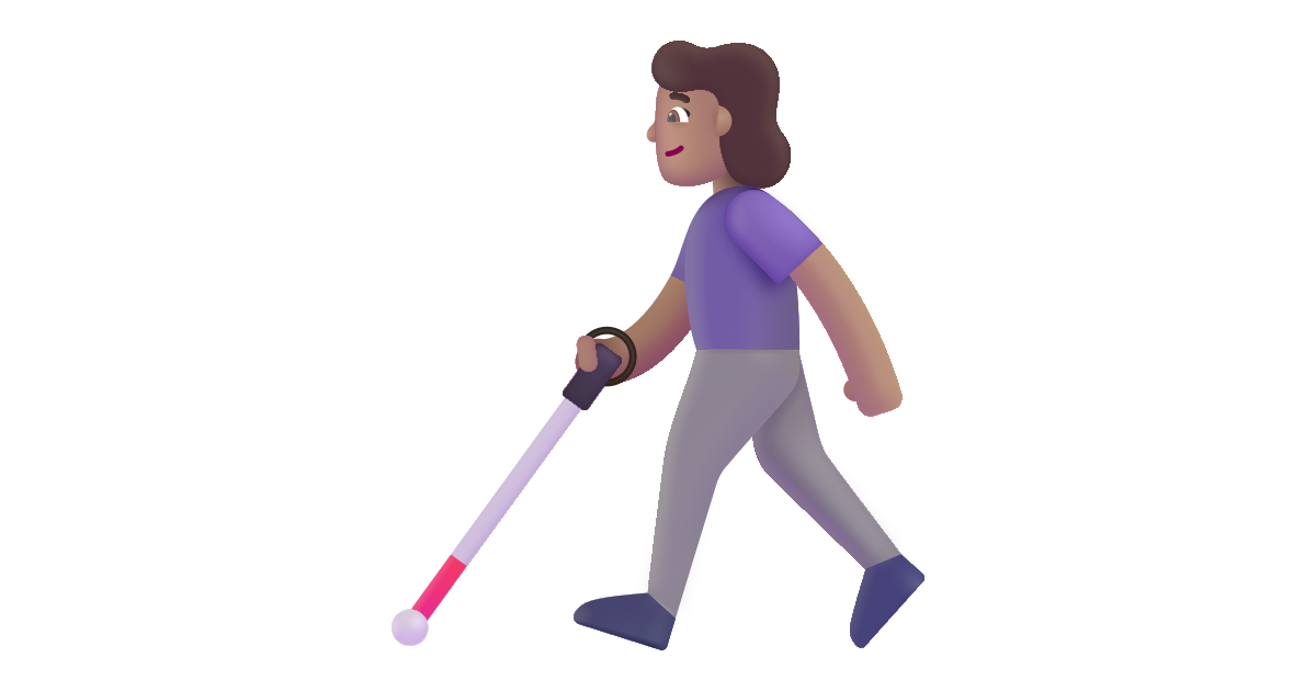 Woman with white cane medium free vector icon - Iconbolt