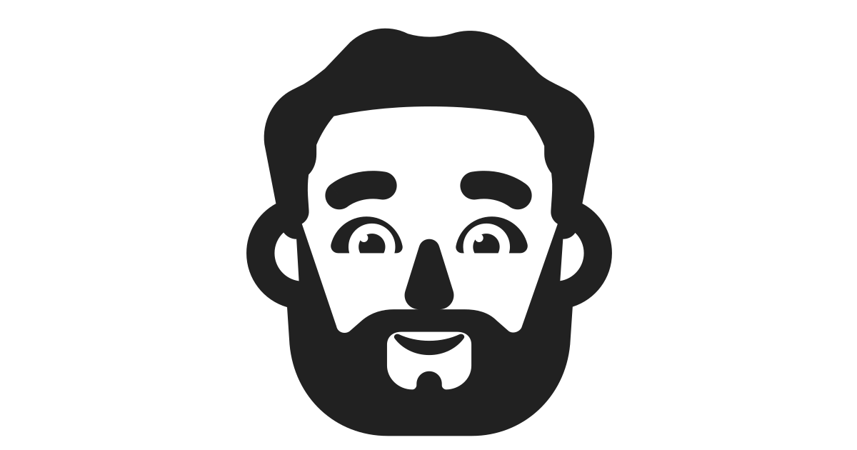 Man beard default free vector icon - Iconbolt