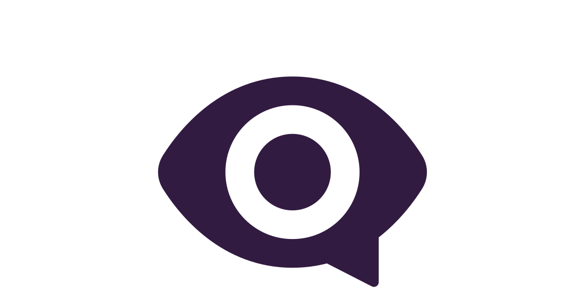 Eye in speech bubble free vector icon - Iconbolt