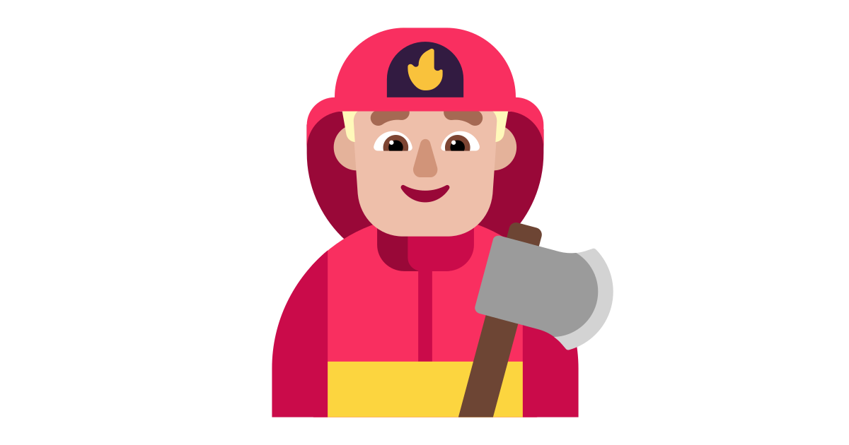 Man firefighter medium light free vector icon - Iconbolt