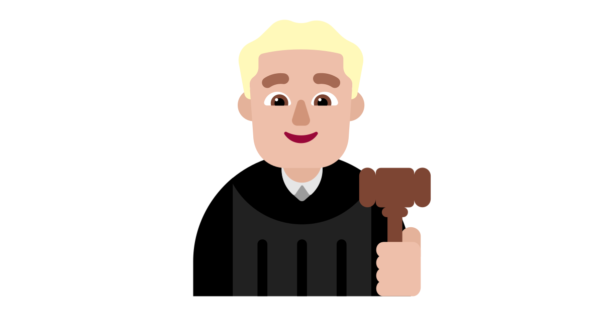 Man Judge Medium Light Free Vector Icon Iconbolt