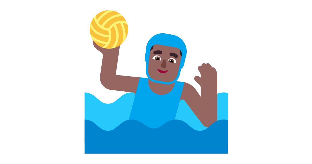 Man playing water polo medium dark free vector icon - Iconbolt