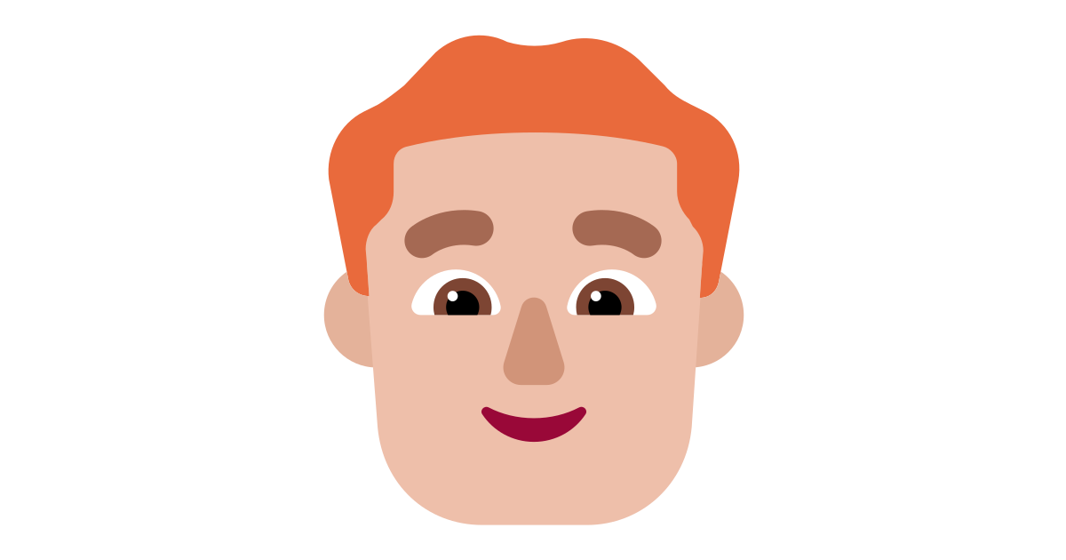Man red hair medium light free vector icon - Iconbolt