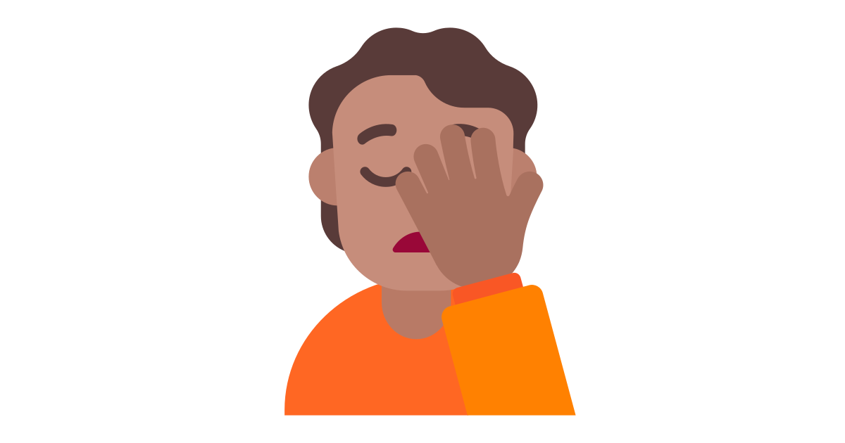 Person Facepalming Medium Free Vector Icon Iconbolt