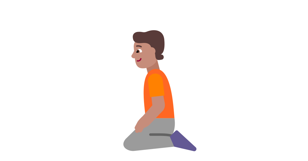 Person kneeling medium free vector icon - Iconbolt