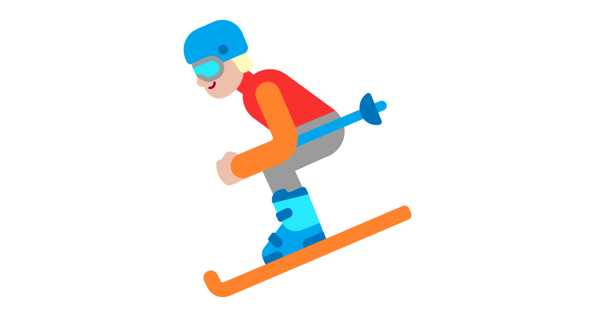 Skier medium light free vector icon - Iconbolt