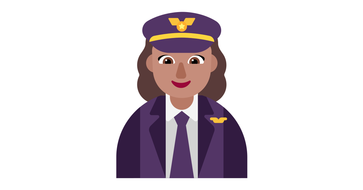 Woman pilot medium free vector icon - Iconbolt