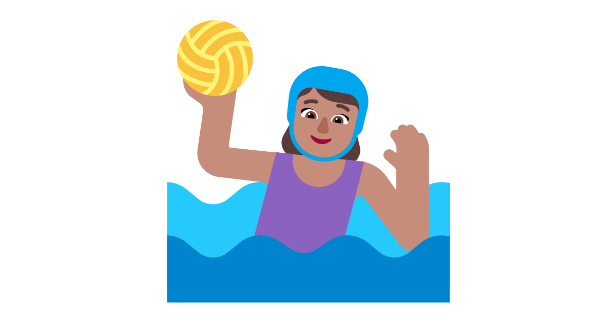 Woman playing water polo medium free vector icon - Iconbolt