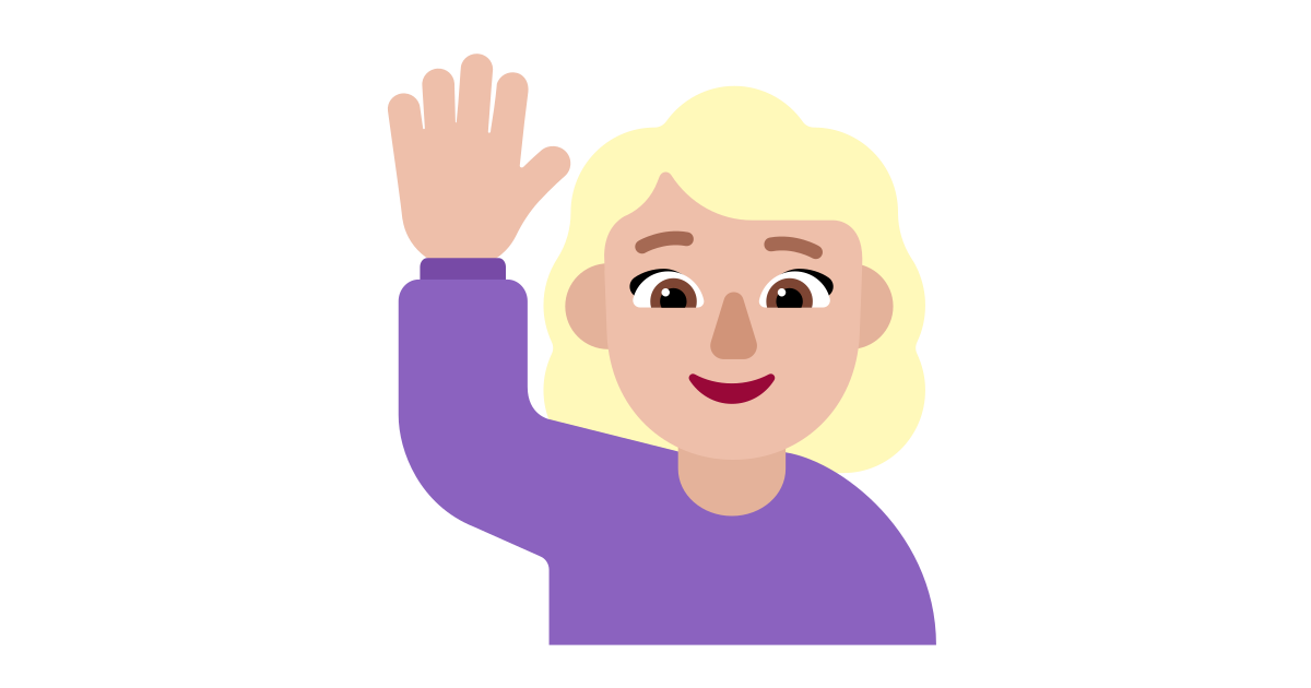 Woman Raising Hand Medium Light Free Vector Icon Iconbolt 