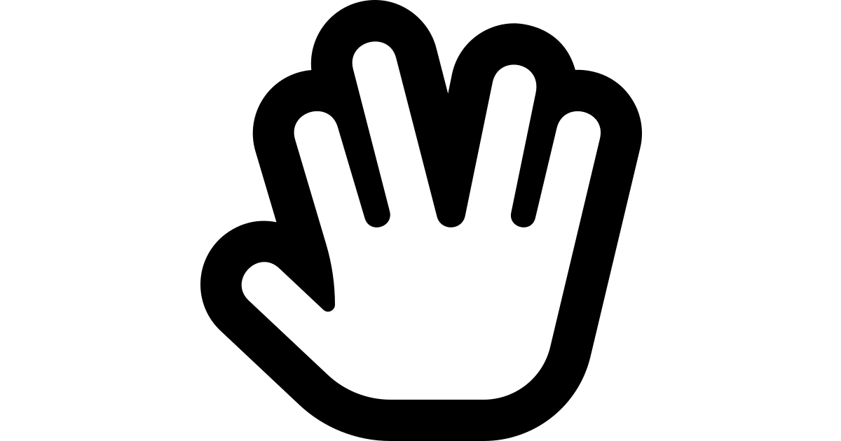 Hand spock free vector icon - Iconbolt