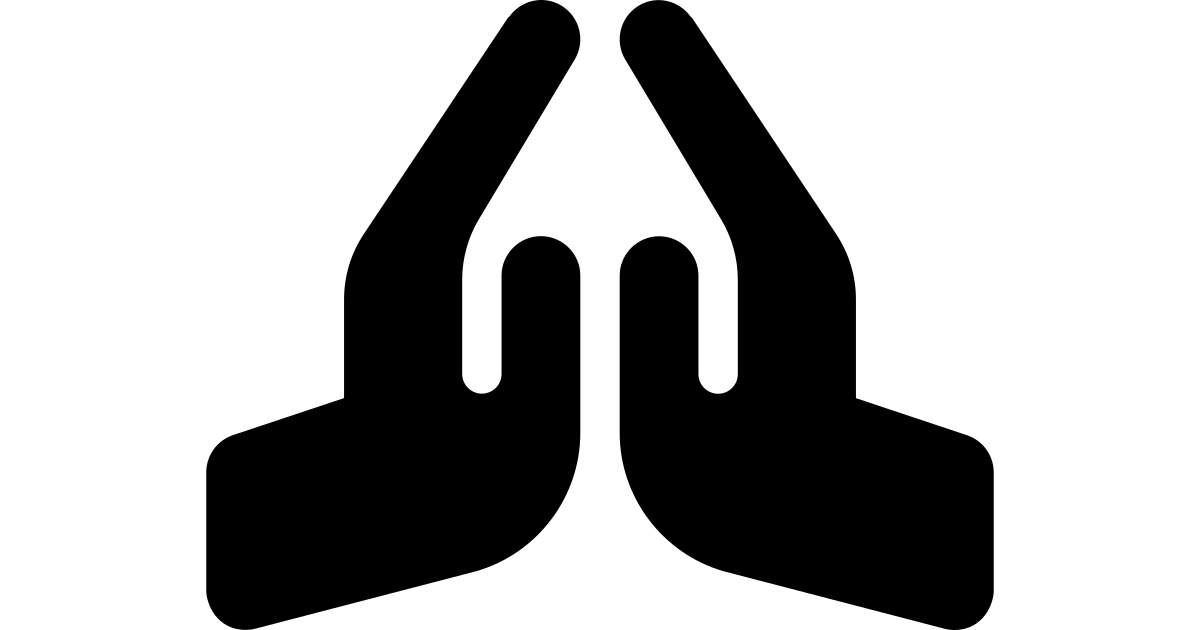 Praying hands free vector icon - Iconbolt