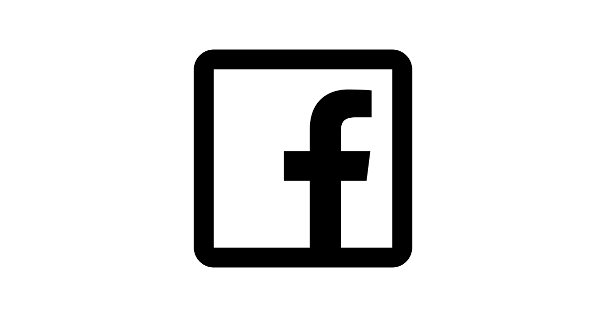 black facebook logo black background