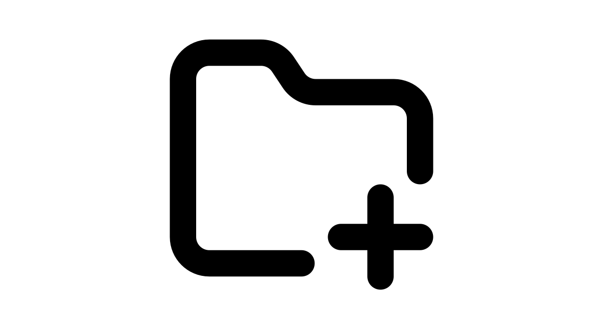 Folder plus line free vector icon - Iconbolt