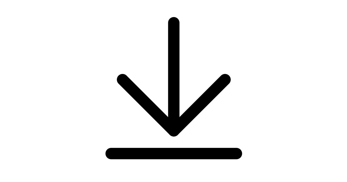 Arrow line down free vector icon - Iconbolt