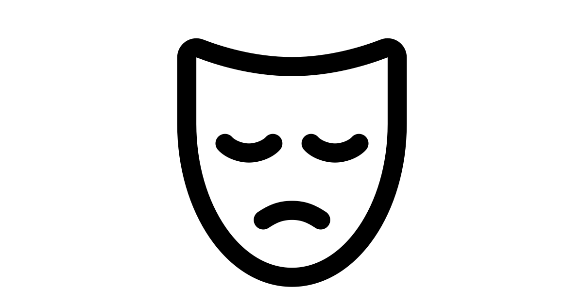 Mask sad free vector icon - Iconbolt