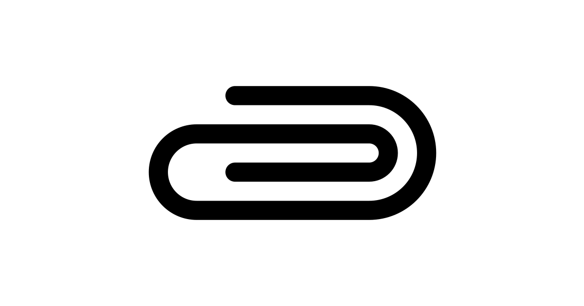 Paperclip horizontal free vector icon - Iconbolt