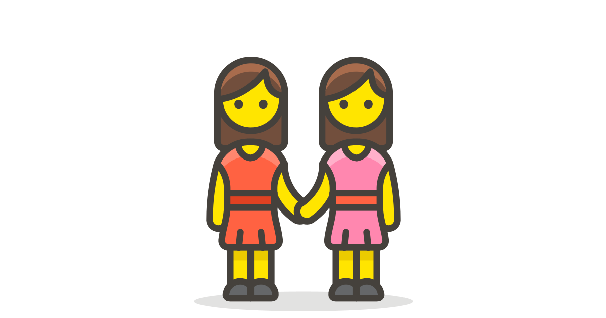 Two women holding hands 1 free vector icon - Iconbolt