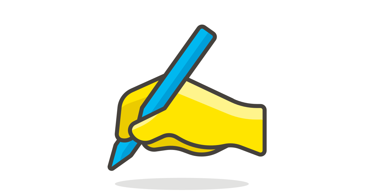 Writing hand 1 free vector icon - Iconbolt