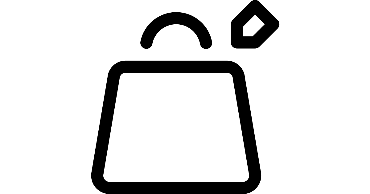 Download Shopping bag tag 1 free vector icon - Iconbolt