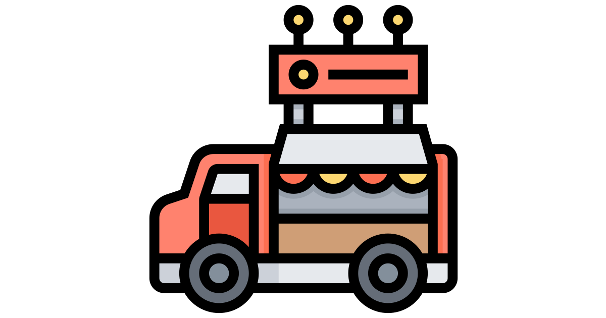 Car delivery food kitchen mobile street free vector icon - Iconbolt