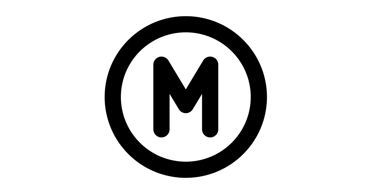 Circle letter m free vector icon - Iconbolt