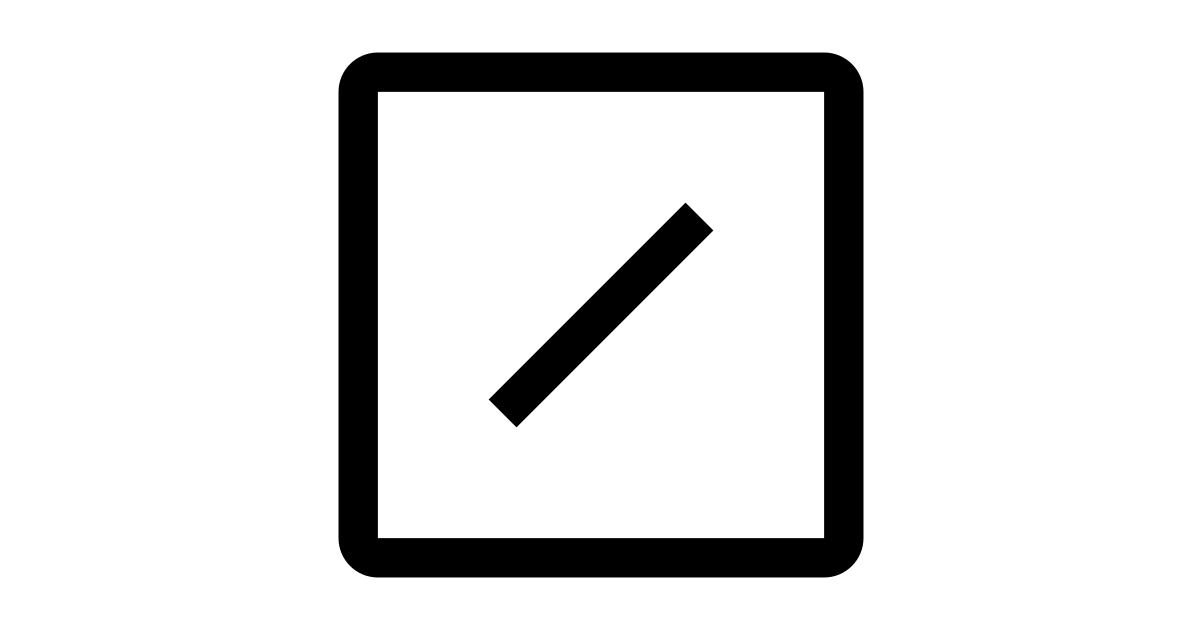 Slash square free vector icon - Iconbolt